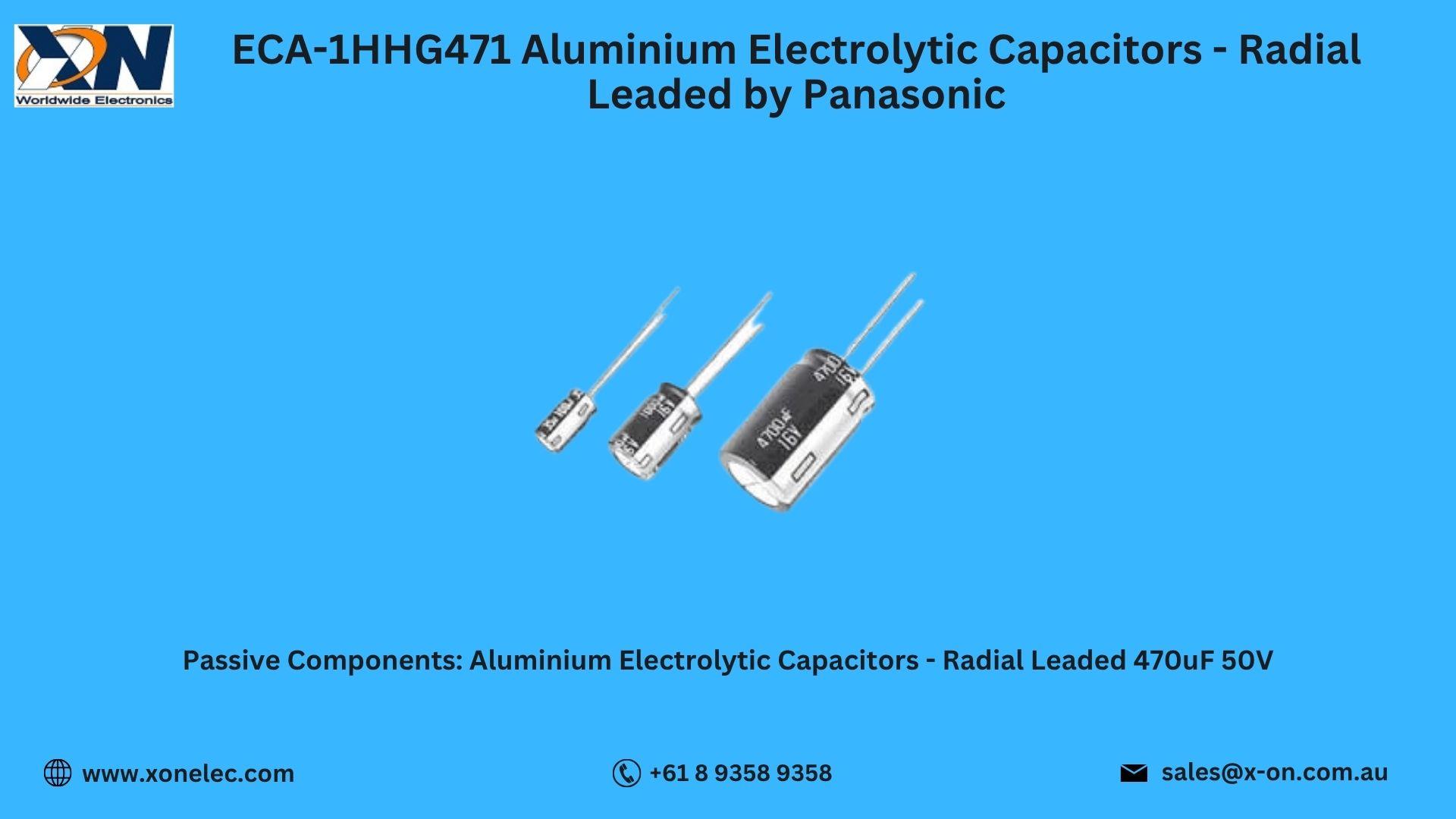 ECA-1HHG471 Capacitor by Panasonic – Buy at XON image