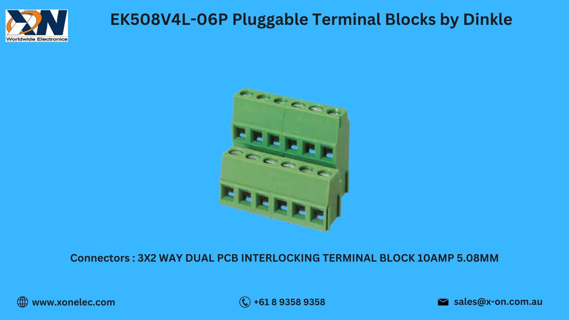 EK508V4L-06P Terminal Blocks by Dinkle – Buy at XON image