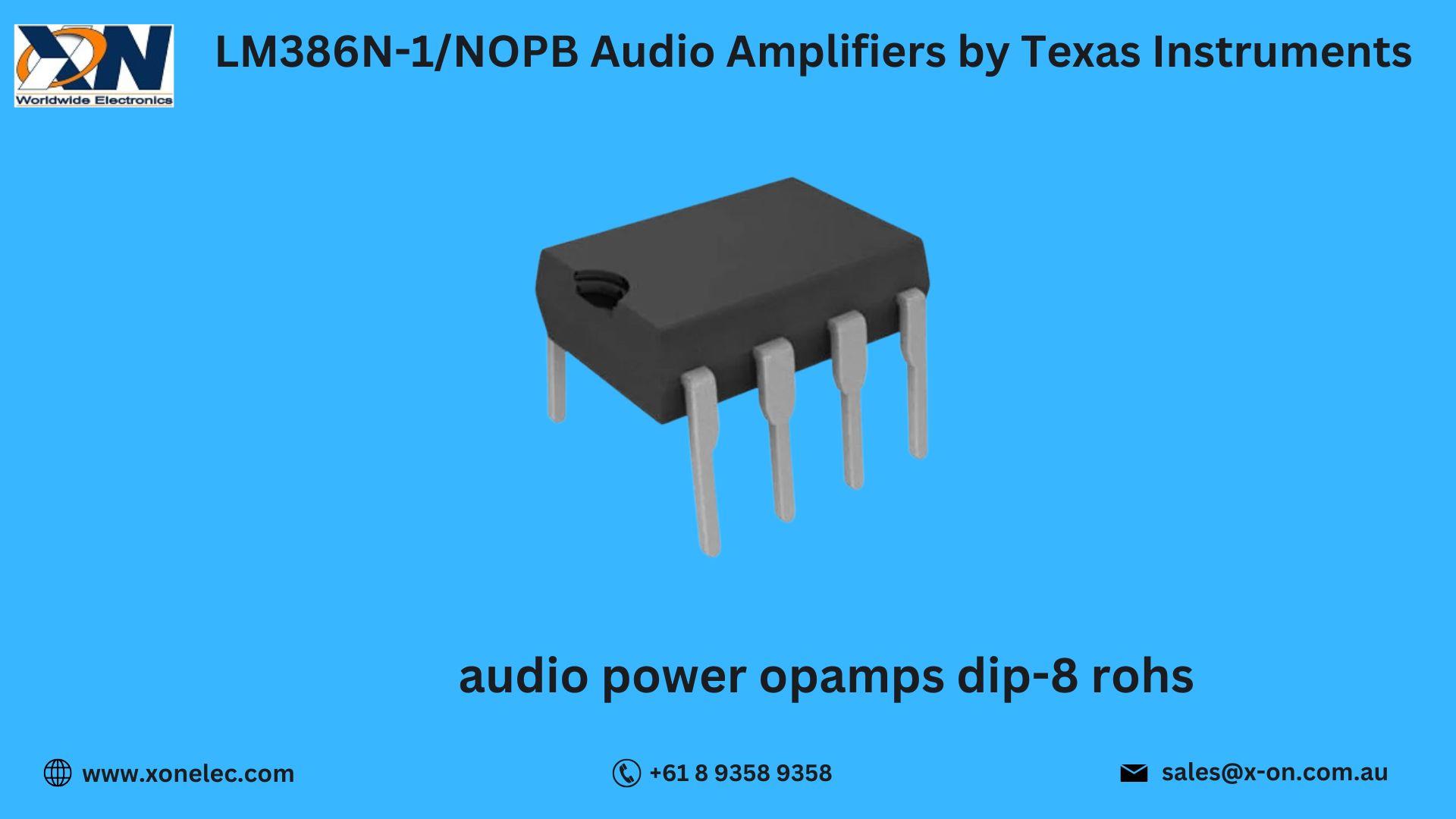LM386N-1/NOPB  Audio Amplifier IC DIP by Texas Instruments | Buy Online at XON image