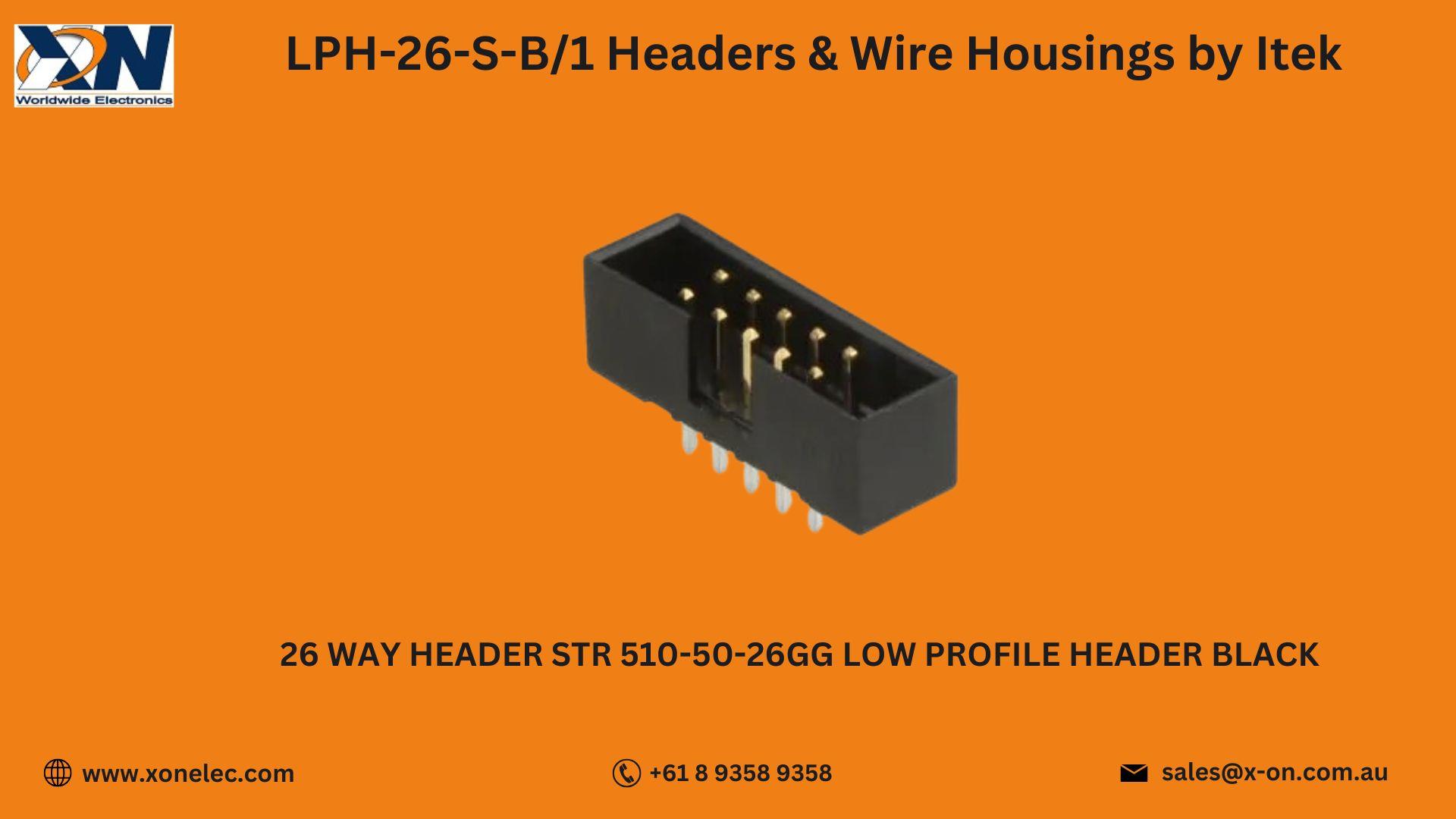 LPH-26-S-B/1 Headers & Wire Housings by Itek – Buy Online at XON image
