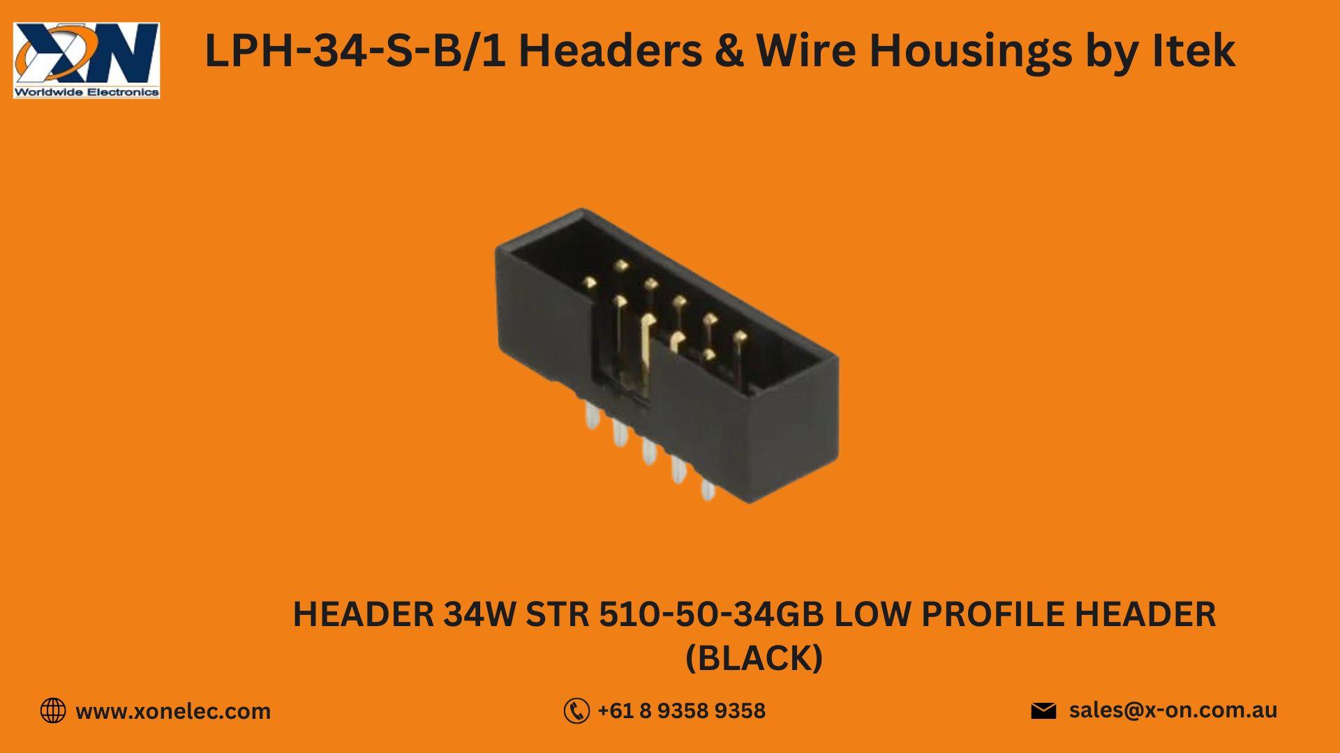 Itek LPH-34-S-B/1 Wire Housing – Secure Header Connector image