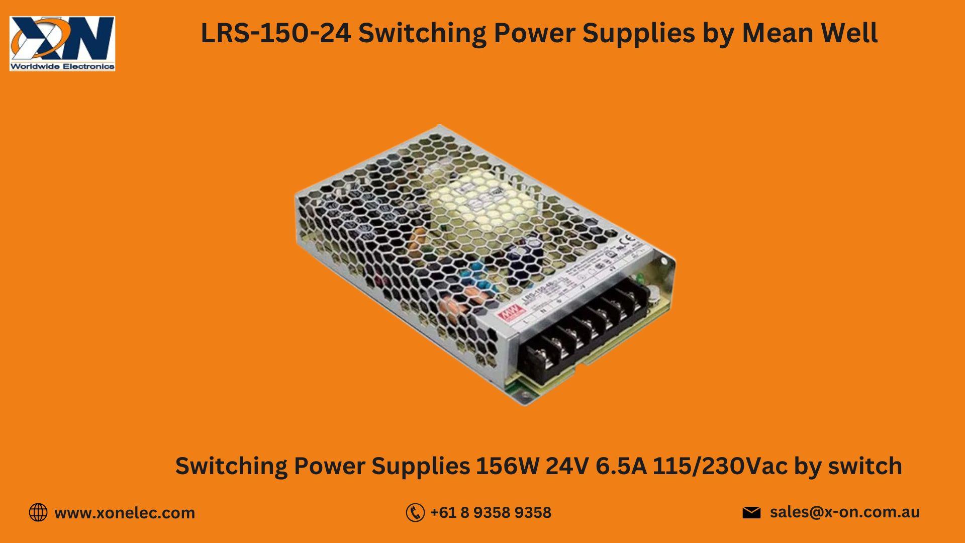 LRS-150-24 Power Supply by Mean Well – Buy Online at XON image
