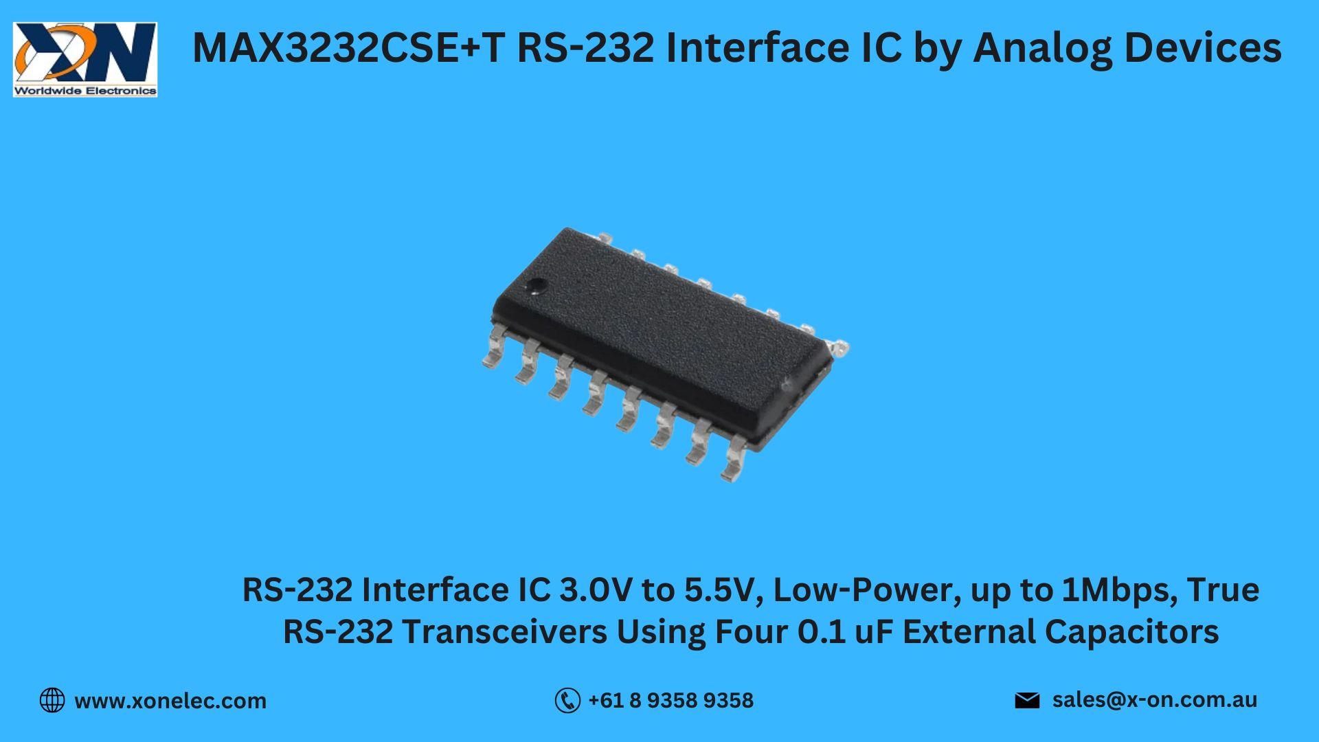 MAX3232CSE+T RS-232 Interface IC  by Analog Devices | Buy Online at XON image