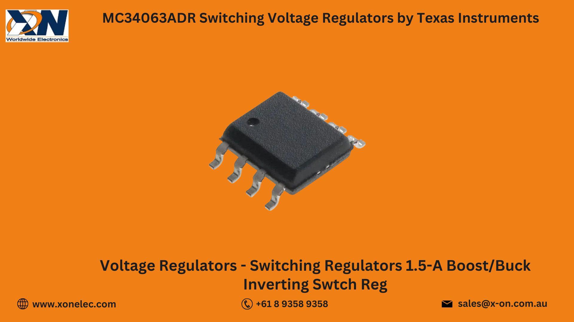 MC34063ADR Voltage Regulators by Texas Instruments – Buy Online at XON image