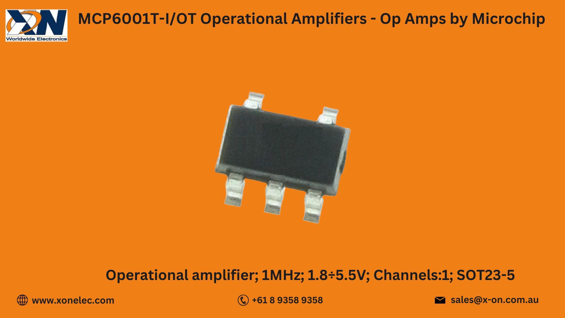 MCP6001T-I/OT Op Amp by Microchip – Buy Online at XON image