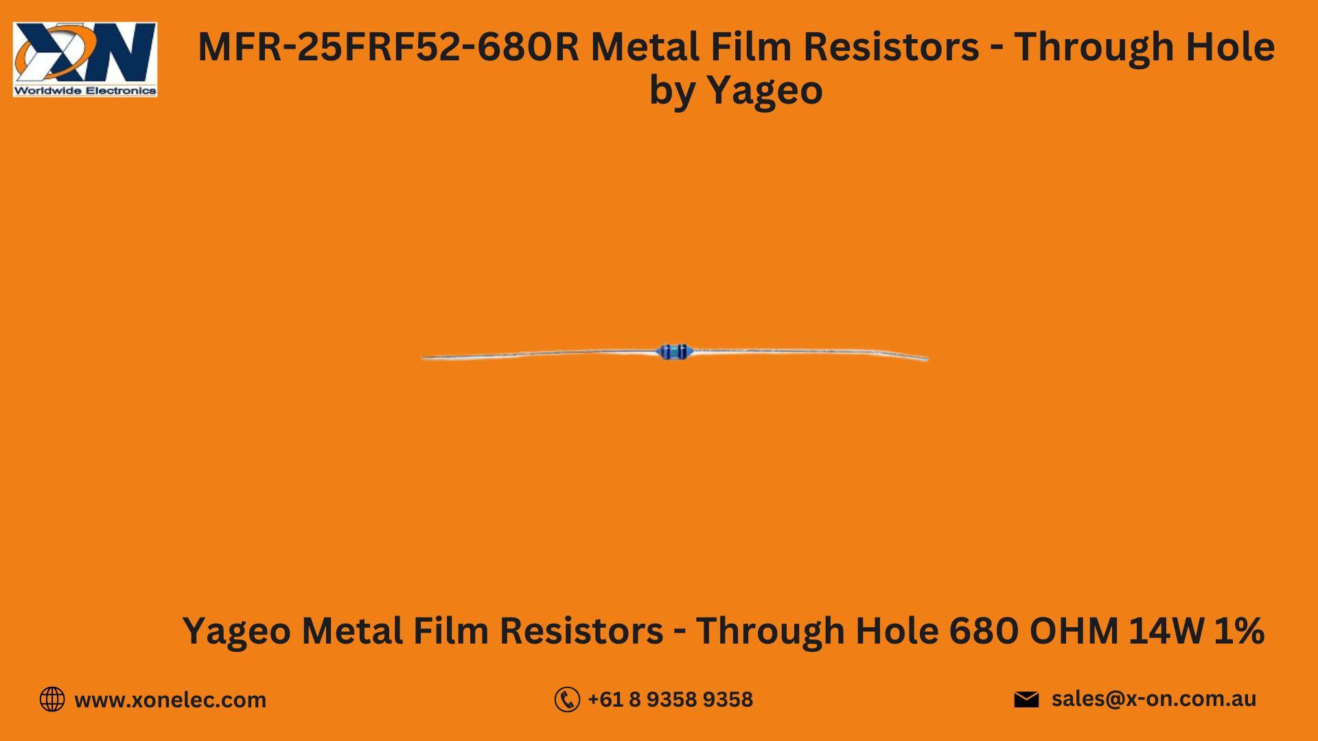MFR-25FRF52-680R Resistors by Yageo – Buy Online at XON image