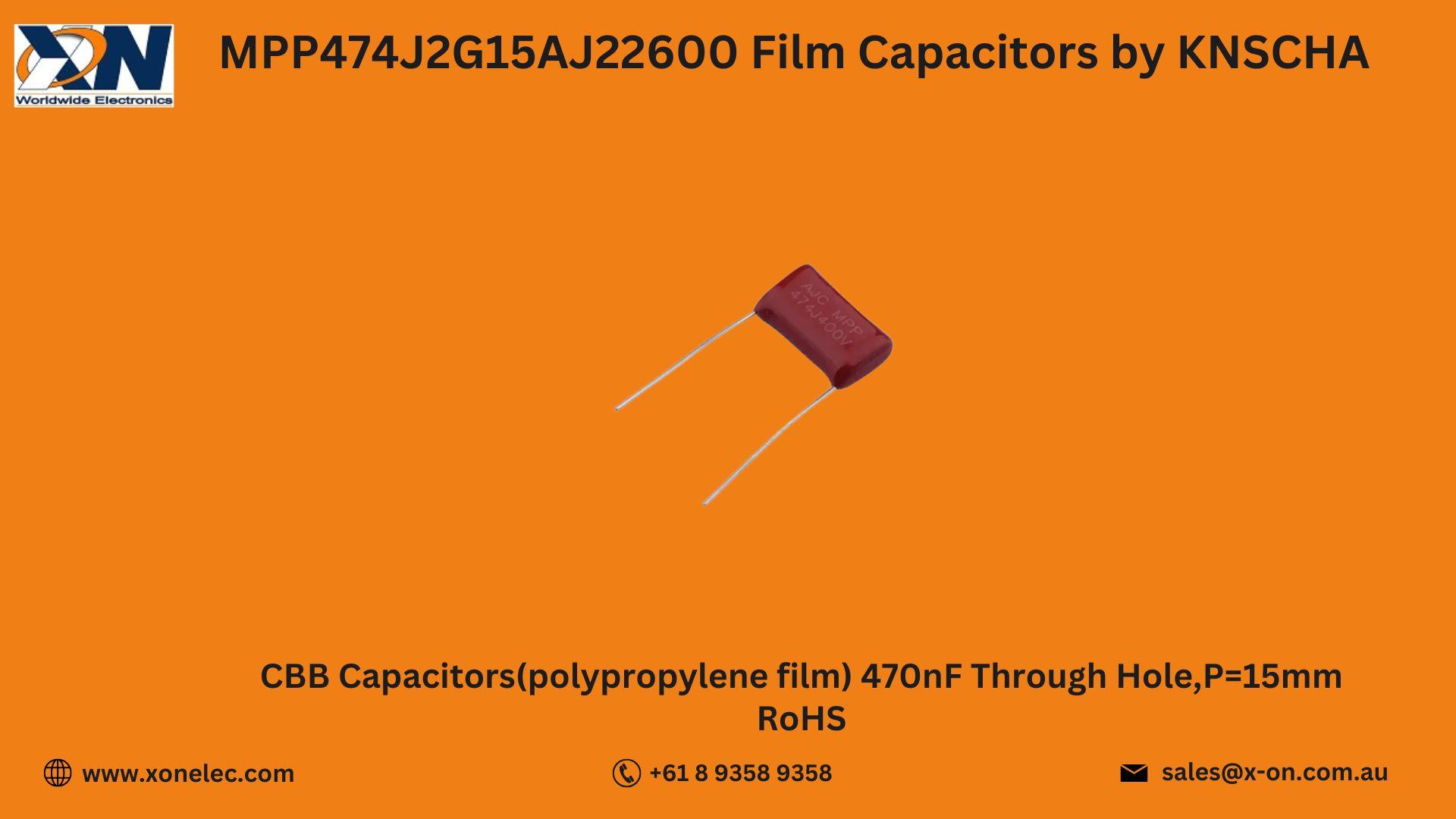 MPP474J2G15AJ22600  Film Capacitor by KNSCHA – Buy Online at XON image