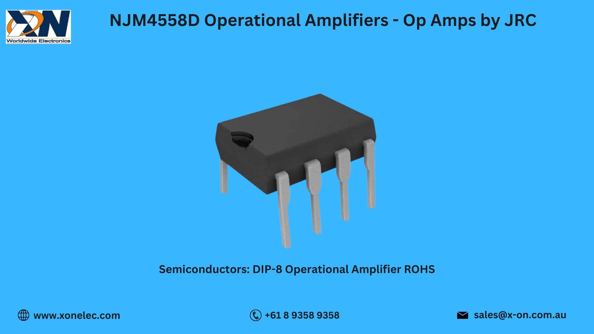 NJM4558D Op Amps by JRC – Dual Precision Amplifier | Buy Online at XON image