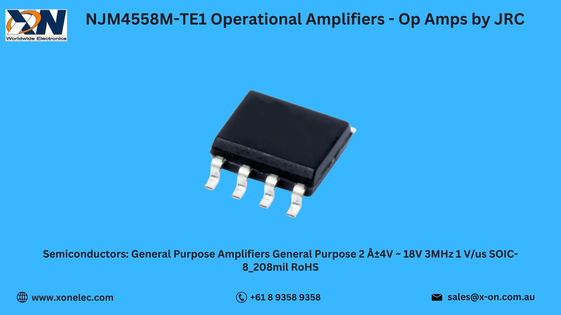 NJM4558M-TE1 Op Amps by JRC – Precision Dual Amplifier | Buy Online at XON image