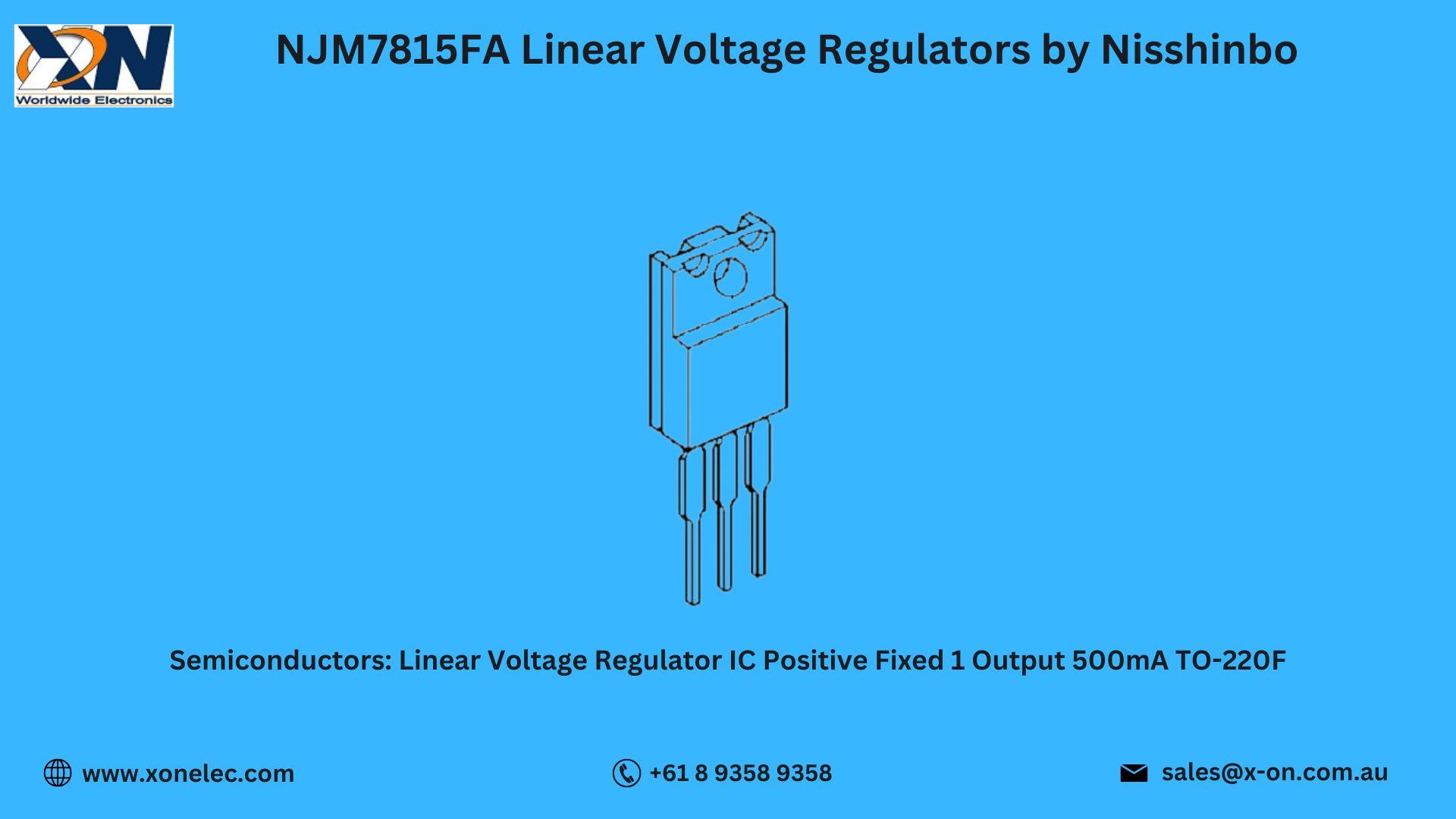 NJM7815FA Linear Voltage Regulators by Nisshinbo – Reliable 15V Output | Buy Now image