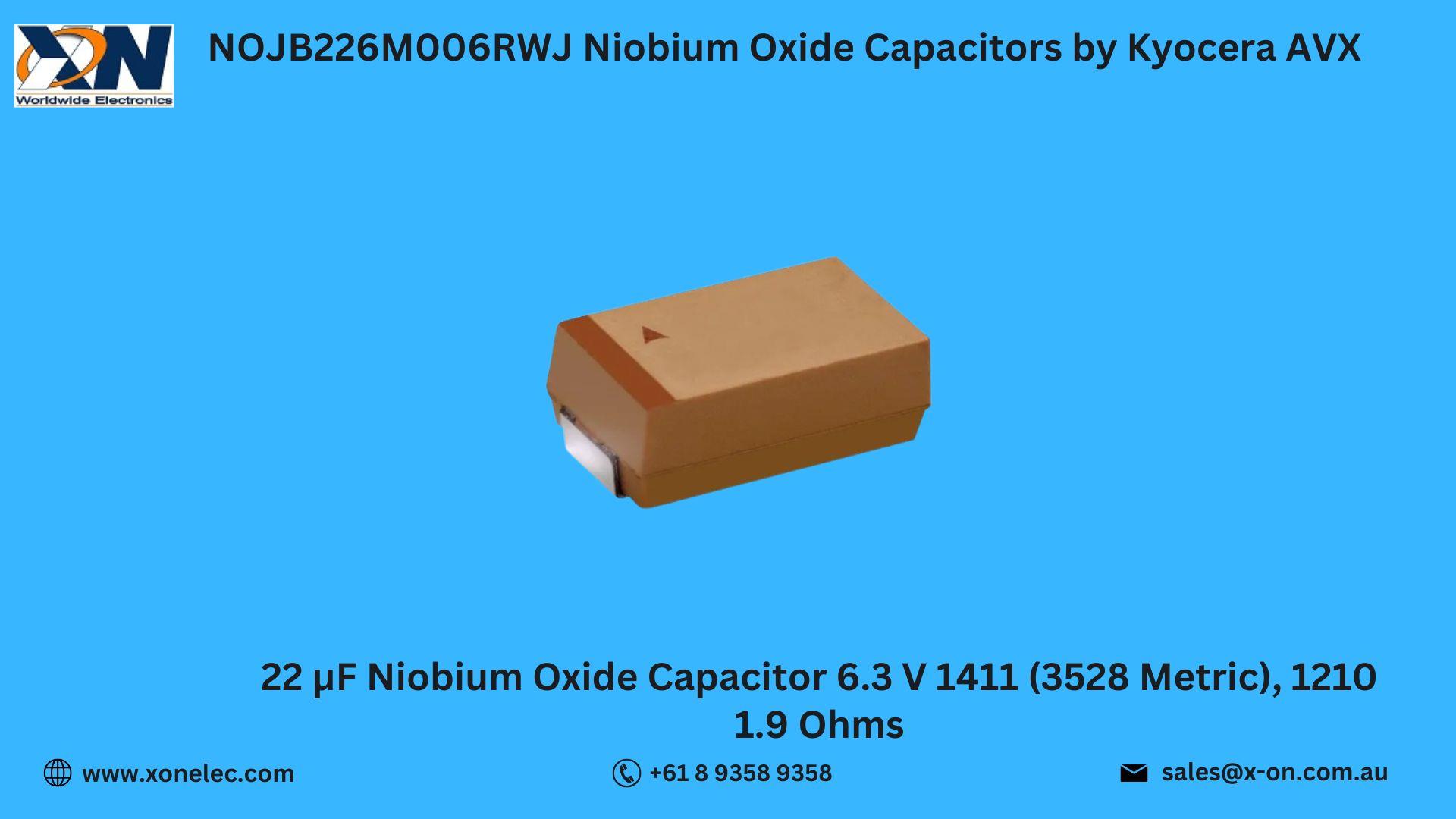 NOJB226M006RWJ Capacitor by Kyocera AVX – Buy Online at XON image