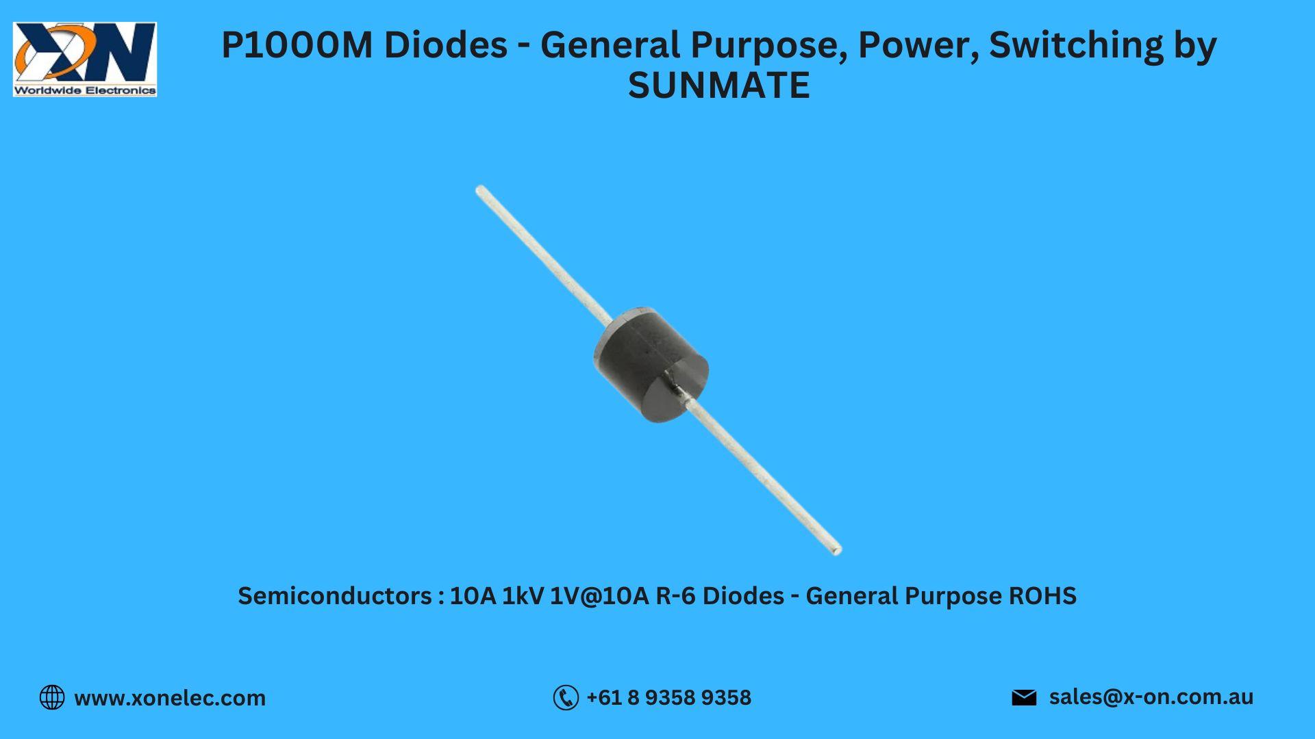 P1000M Diodes by SUNMATE – General Purpose Power Switching | Buy Online at XON image