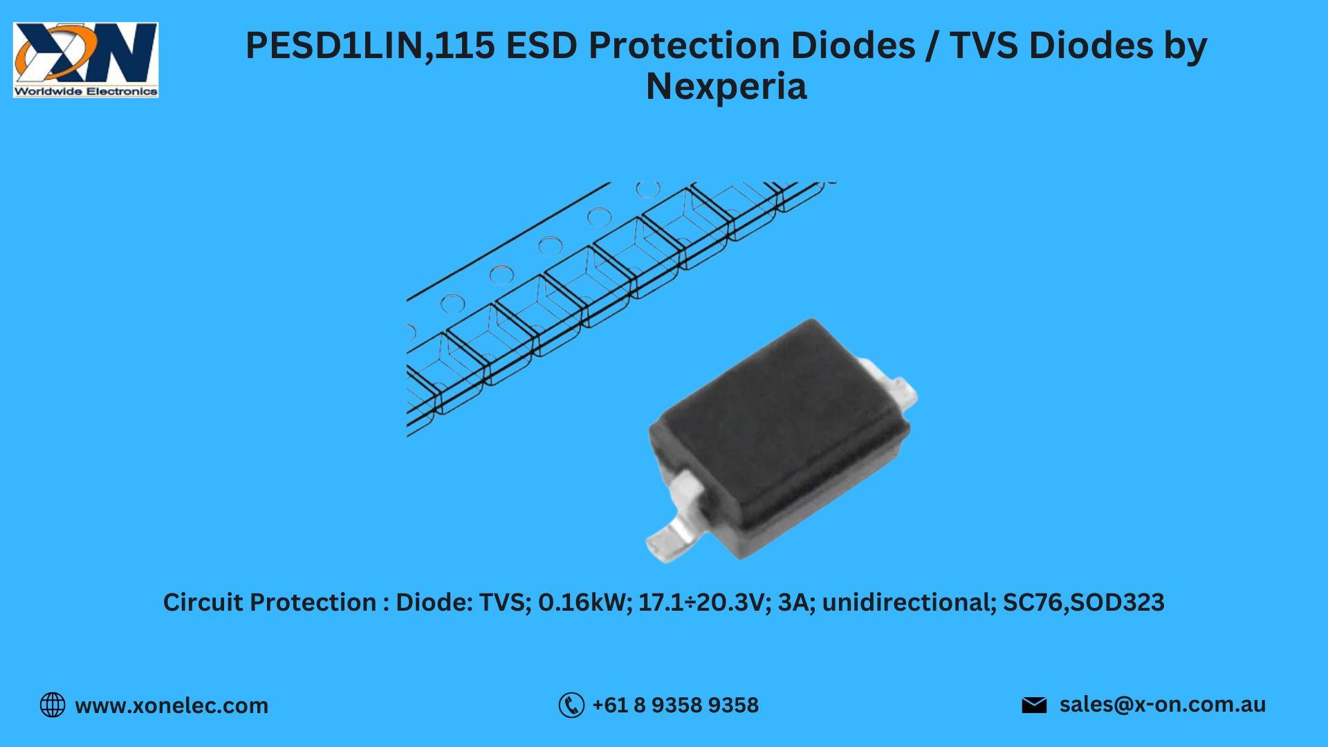 PESD1LIN,115 ESD Protection Diodes by Nexperia – Buy Online at XON image