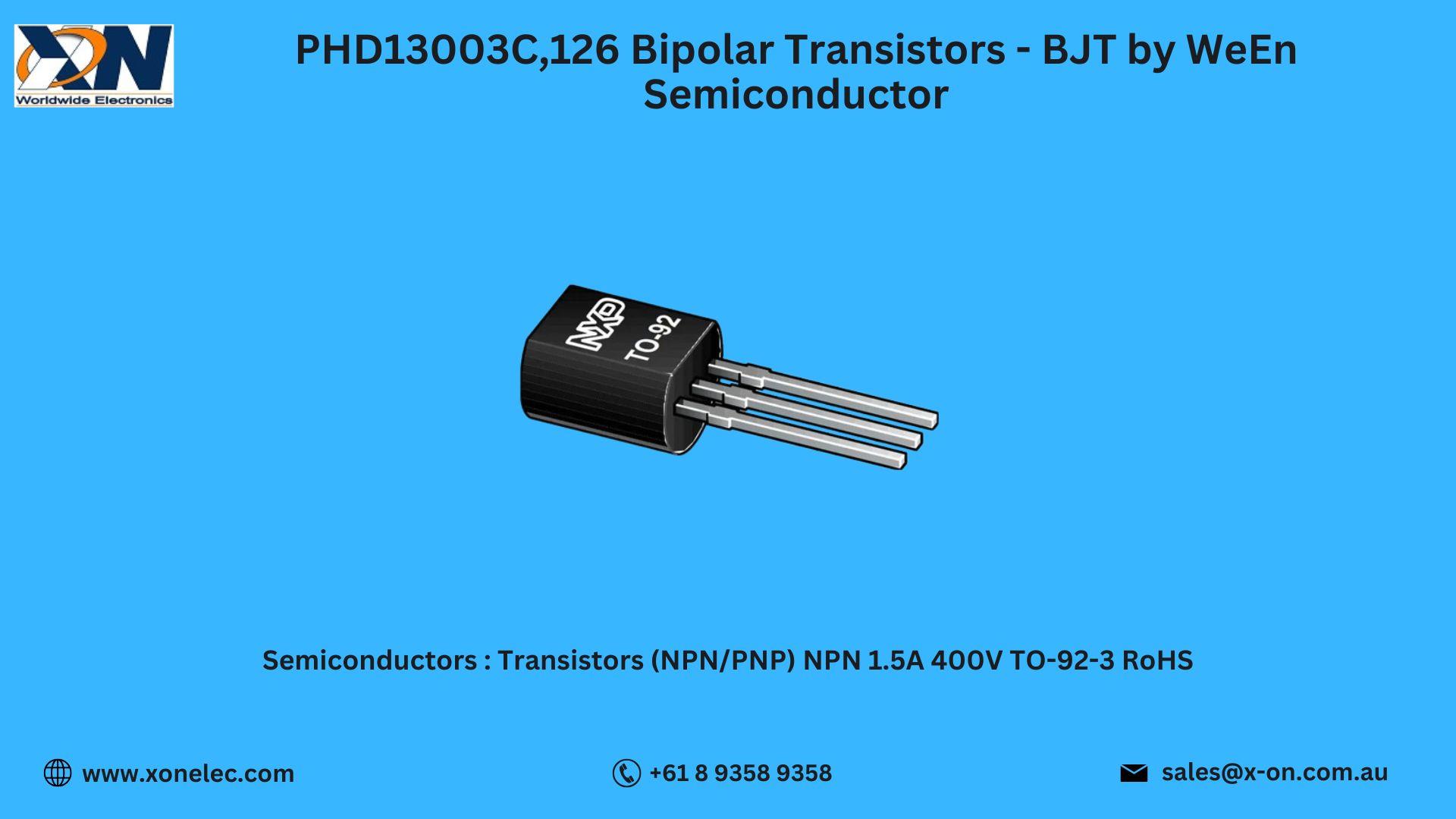 PHD13003C,126 Bipolar Transistors by WeEn – Buy Online at XON image