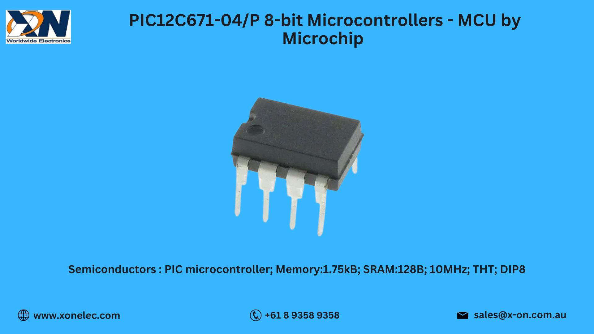 PIC12C671-04/P 8-bit Microcontrollers by Microchip – Buy Online at XON image