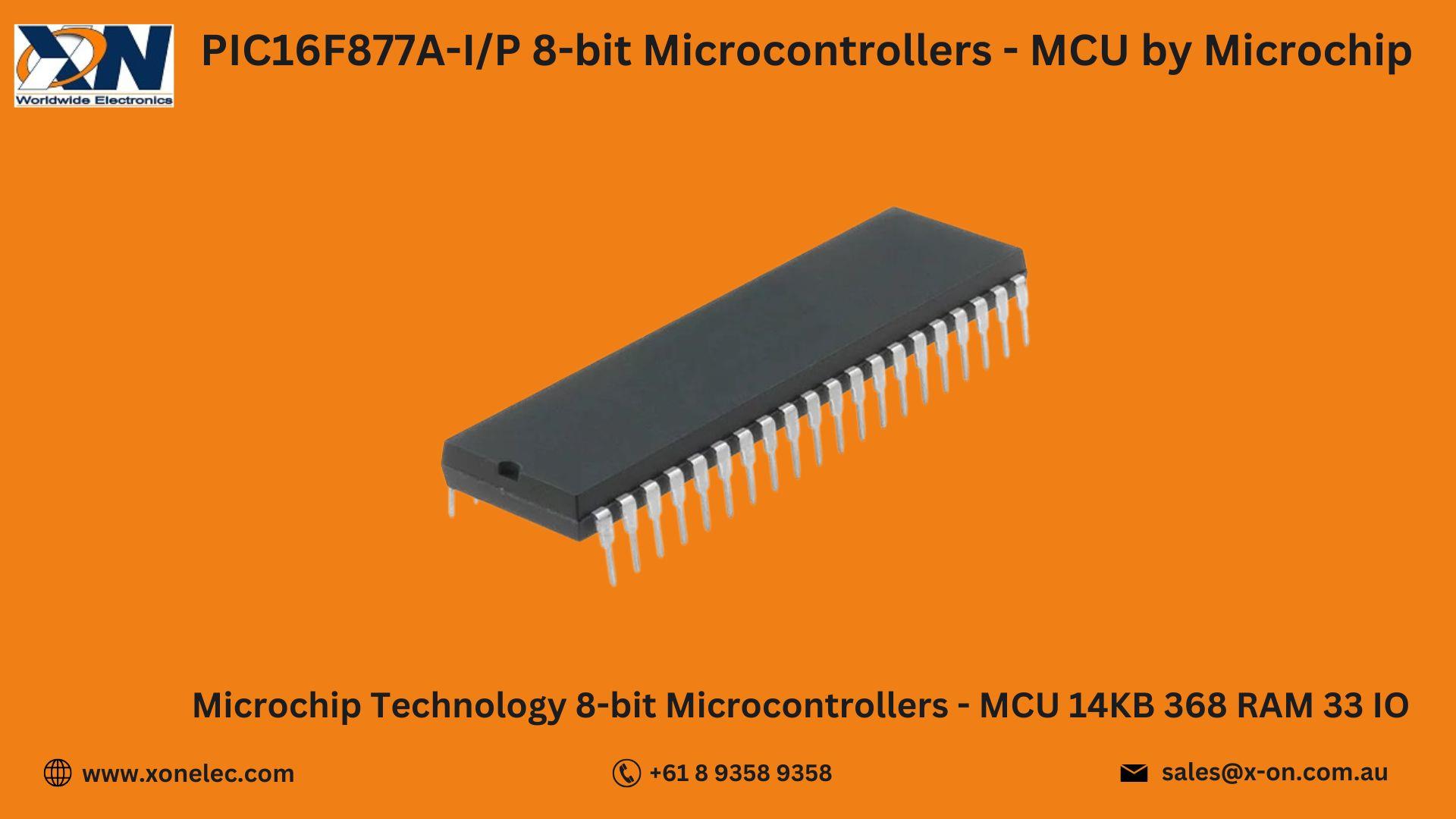 PIC16F877A-I/P MCU by Microchip – Buy Online at XON image