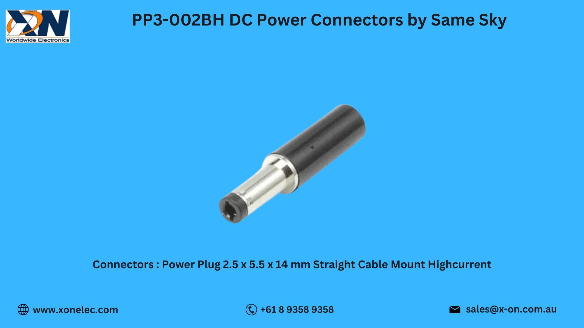 PP3-002BH DC Power Connectors by Same Sky – Buy Online at XON image