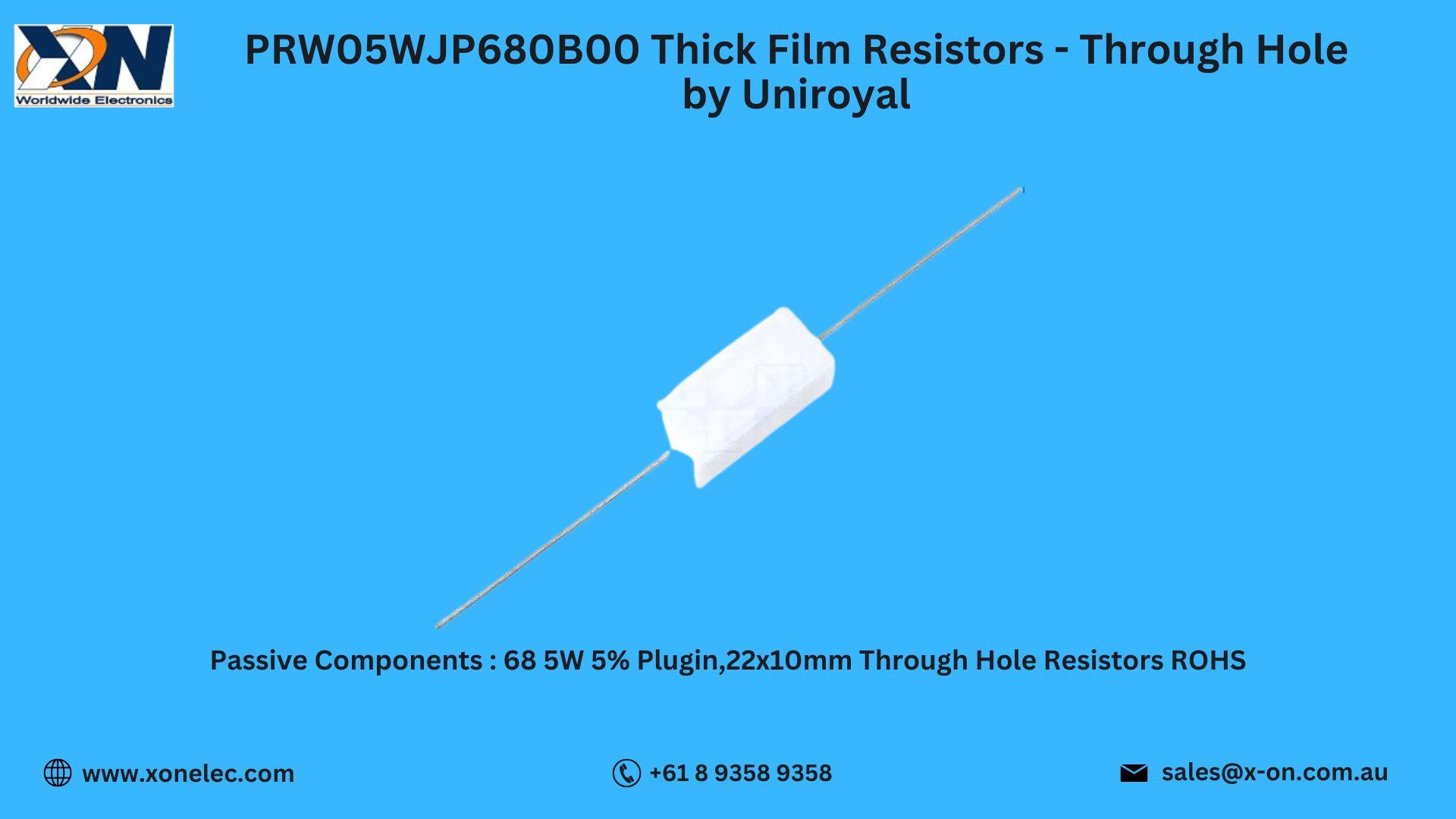 PRW05WJP680B00 Thick Film Resistors by Uniroyal – Buy Online at XON image