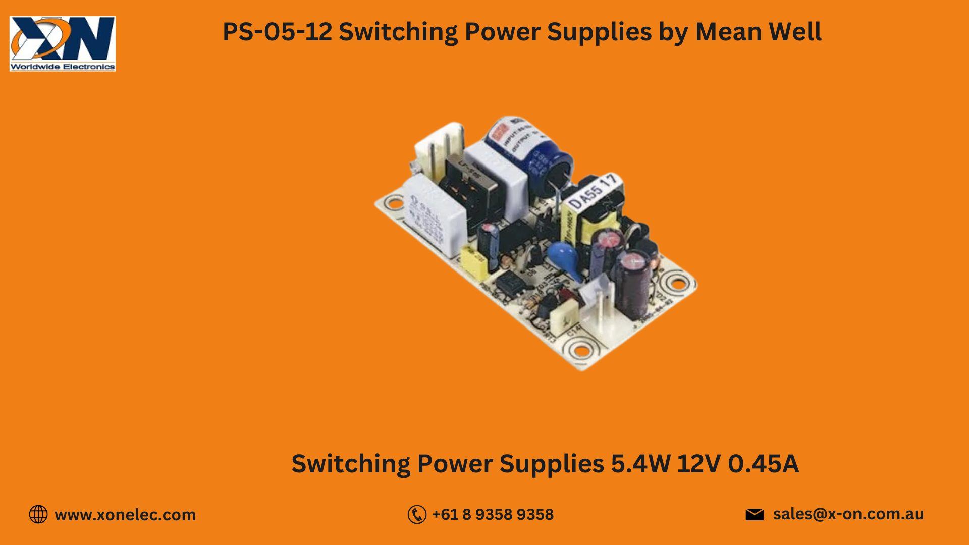 PS-05-12 Power Supply by Mean Well – Buy Online at XON image