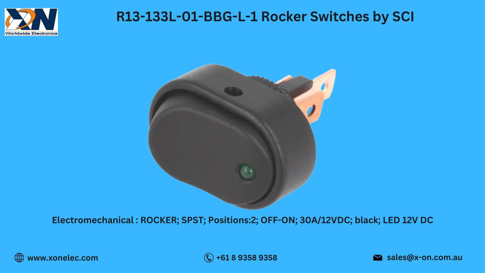 R13-133L-01-BBG-L-1 Rocker Switches Buy at XON image