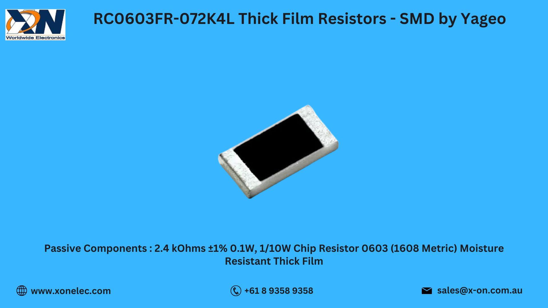 RC0603FR-072K4L Resistors by Yageo – Buy at XON image
