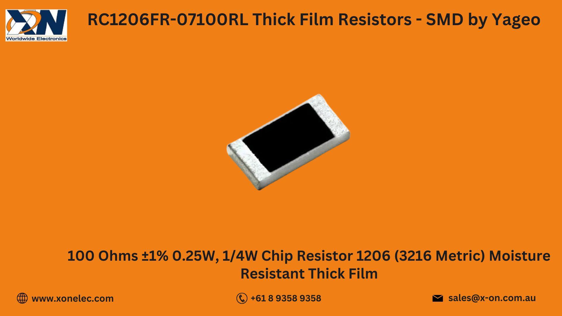 RC1206FR-07100RL Yageo SMD Resistors – Buy Online at XON image