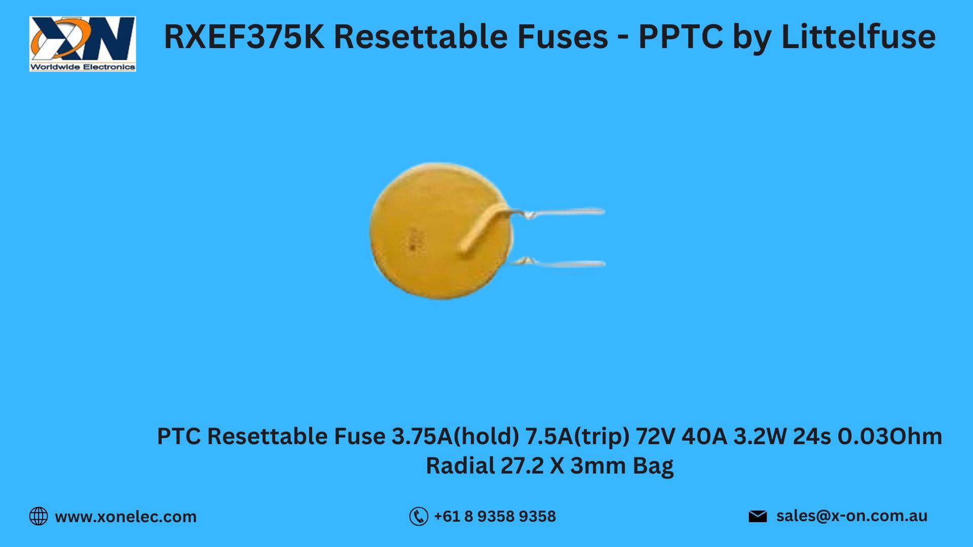 RXEF375K Resettable Fuses – Buy Online at XON image