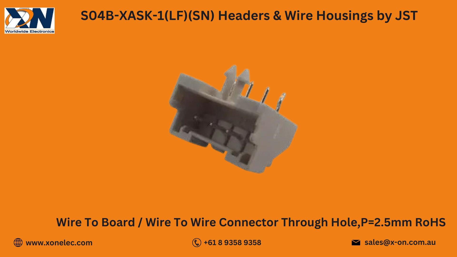 S04B-XASK-1 Headers by JST – Buy Online at XON image