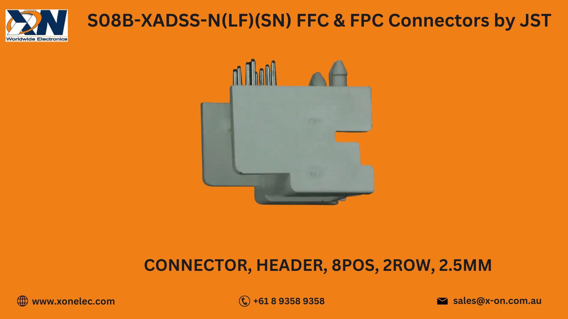 S08B-XADSS FFC FPC Connectors by JST– Buy Online at XON image