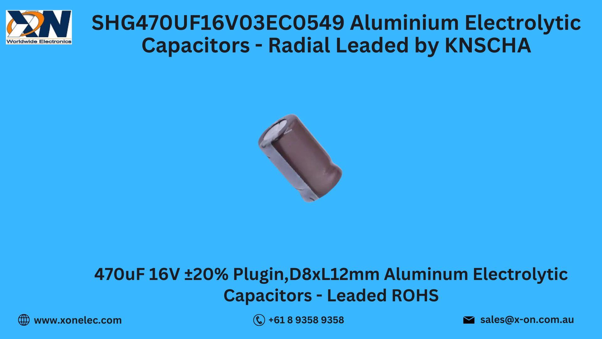 SHG470UF16V03EC0549 Capacitors by KNSCHA – Buy Online at XON image