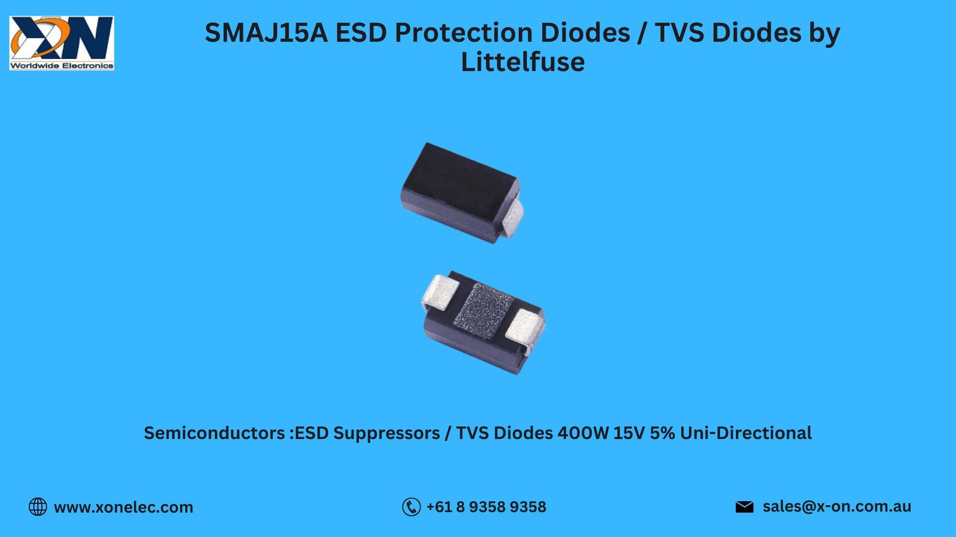 SMAJ15A TVS Diodes by Littelfuse – Buy Online at XON image