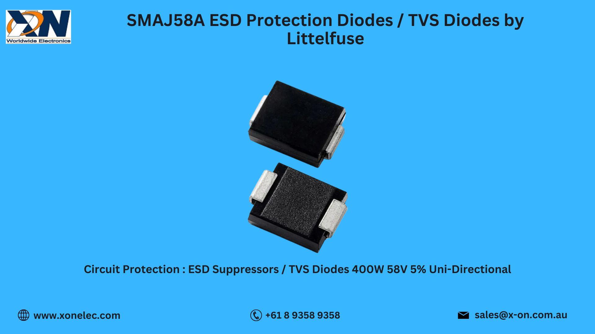 SMAJ58A TVS Diode by Littelfuse – High 58V Protection | Buy Online at XON image