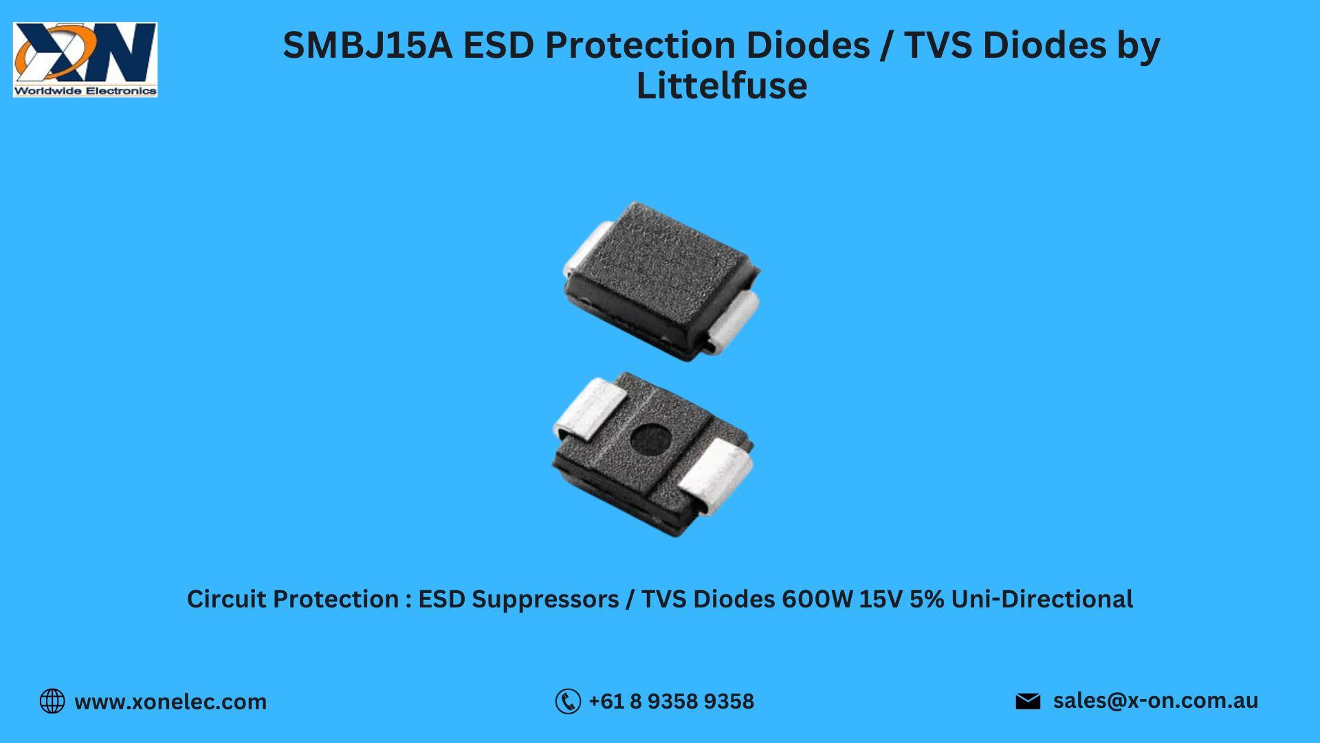 SMBJ15A TVS Diodes by Littelfuse – Strong Surge Protection | Buy Now image