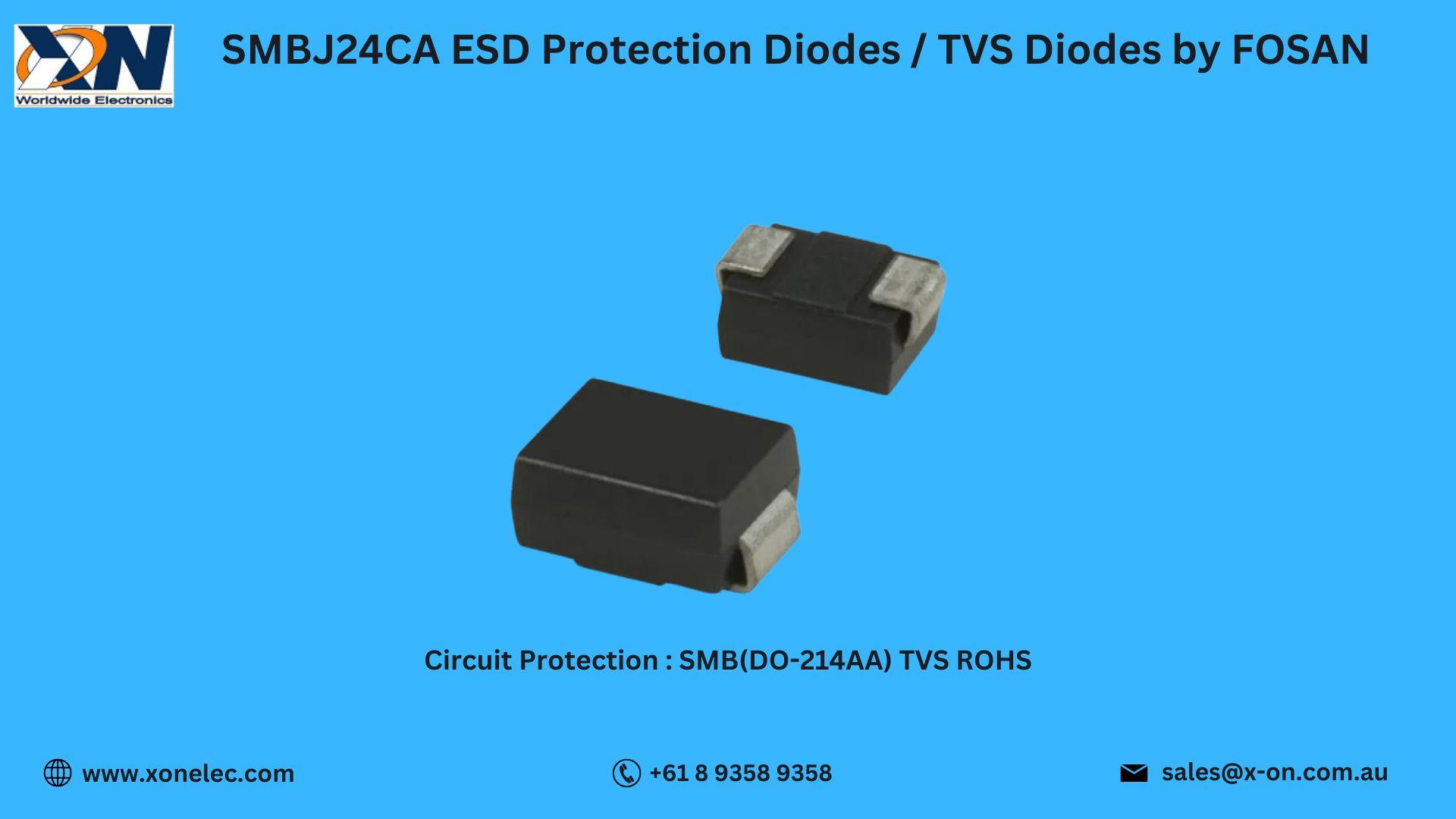 SMBJ24CA TVS Diode by FOSAN – Strong Surge Protection | Buy Online at XON image