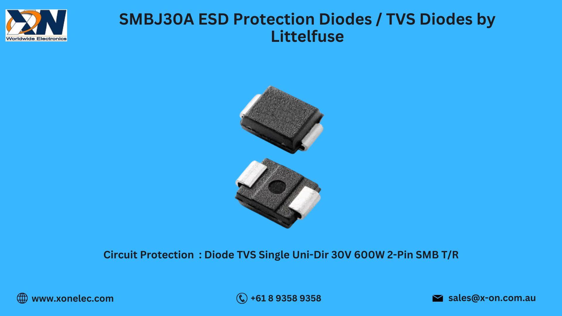 SMBJ30A TVS Diodes by Littelfuse – Surge Protection | Buy Now image