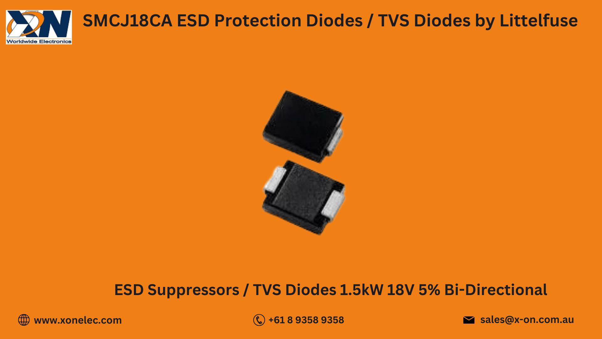 SMCJ18CA TVS Diodes by Littelfuse – Buy Online at XON image