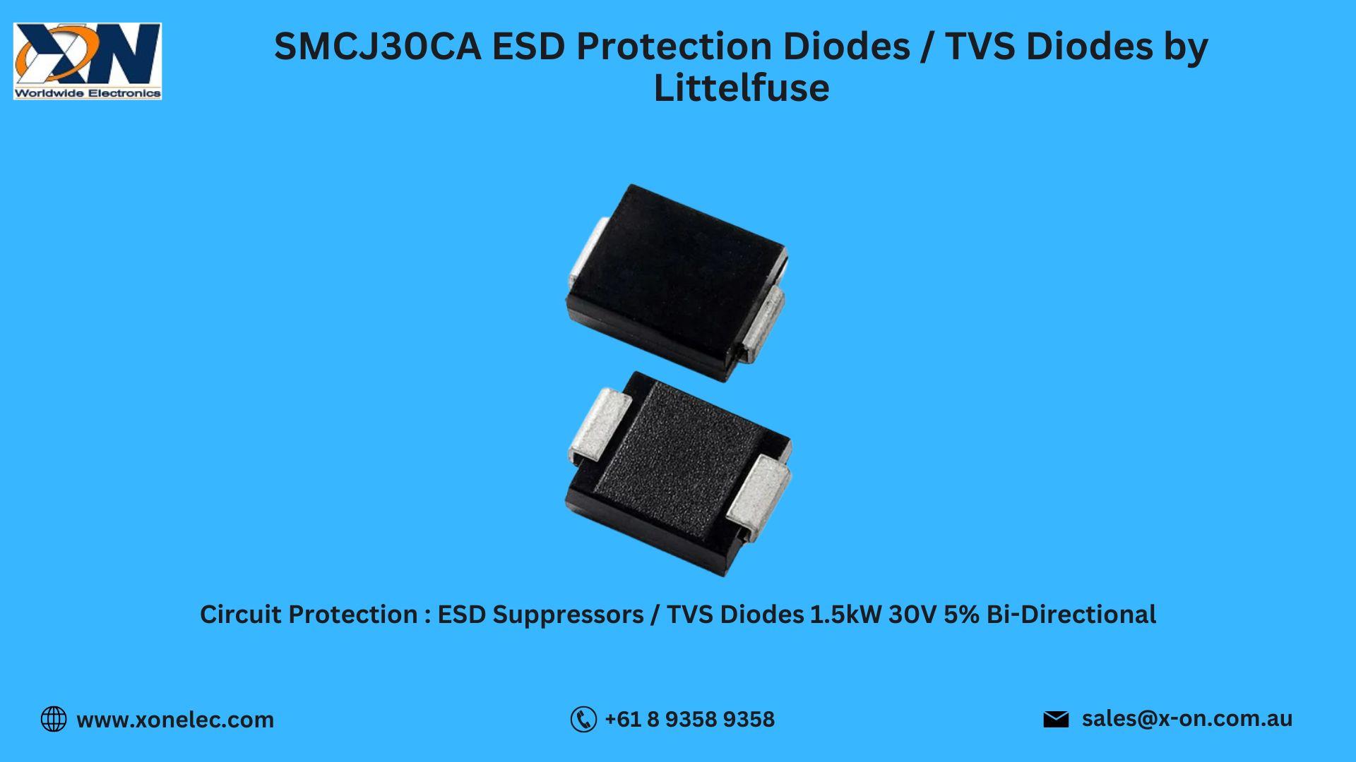 SMCJ30CA TVS Diodes by Littelfuse – Buy Online at XON image