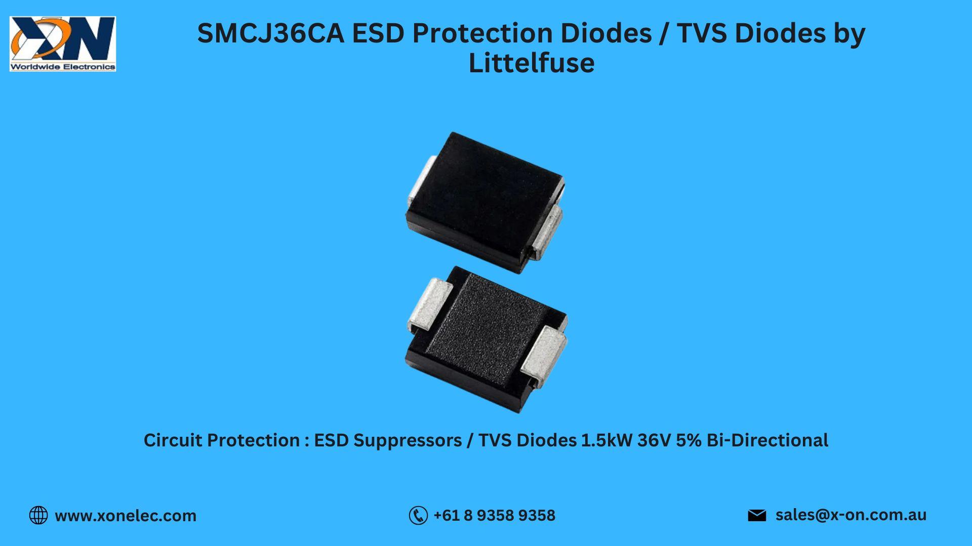 SMCJ36CA TVS Diode by Littelfuse – Strong 36V Protection | Buy Now image