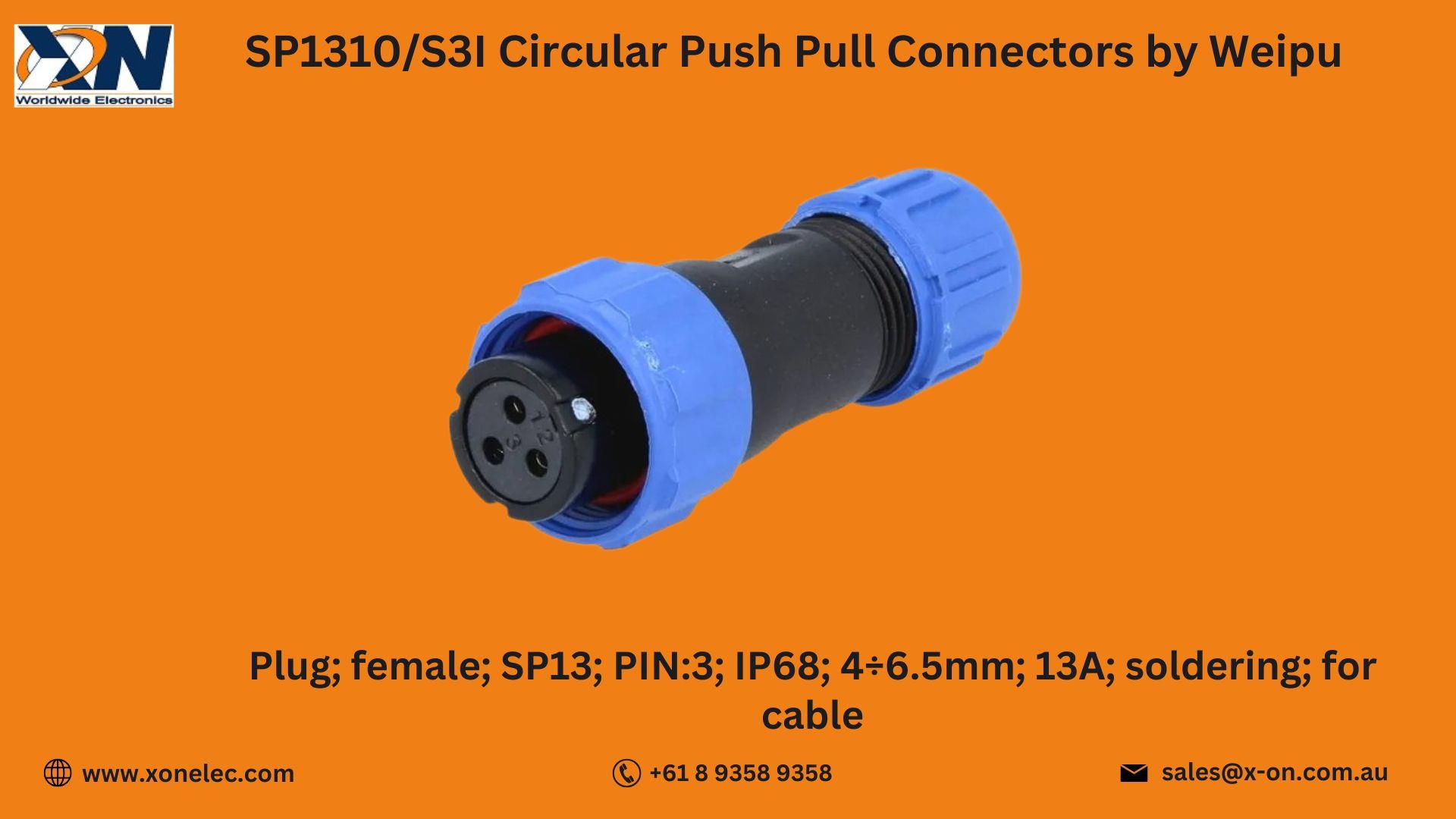 SP1310/S3I Push Pull Connector by Weipu – Buy Online at XON image