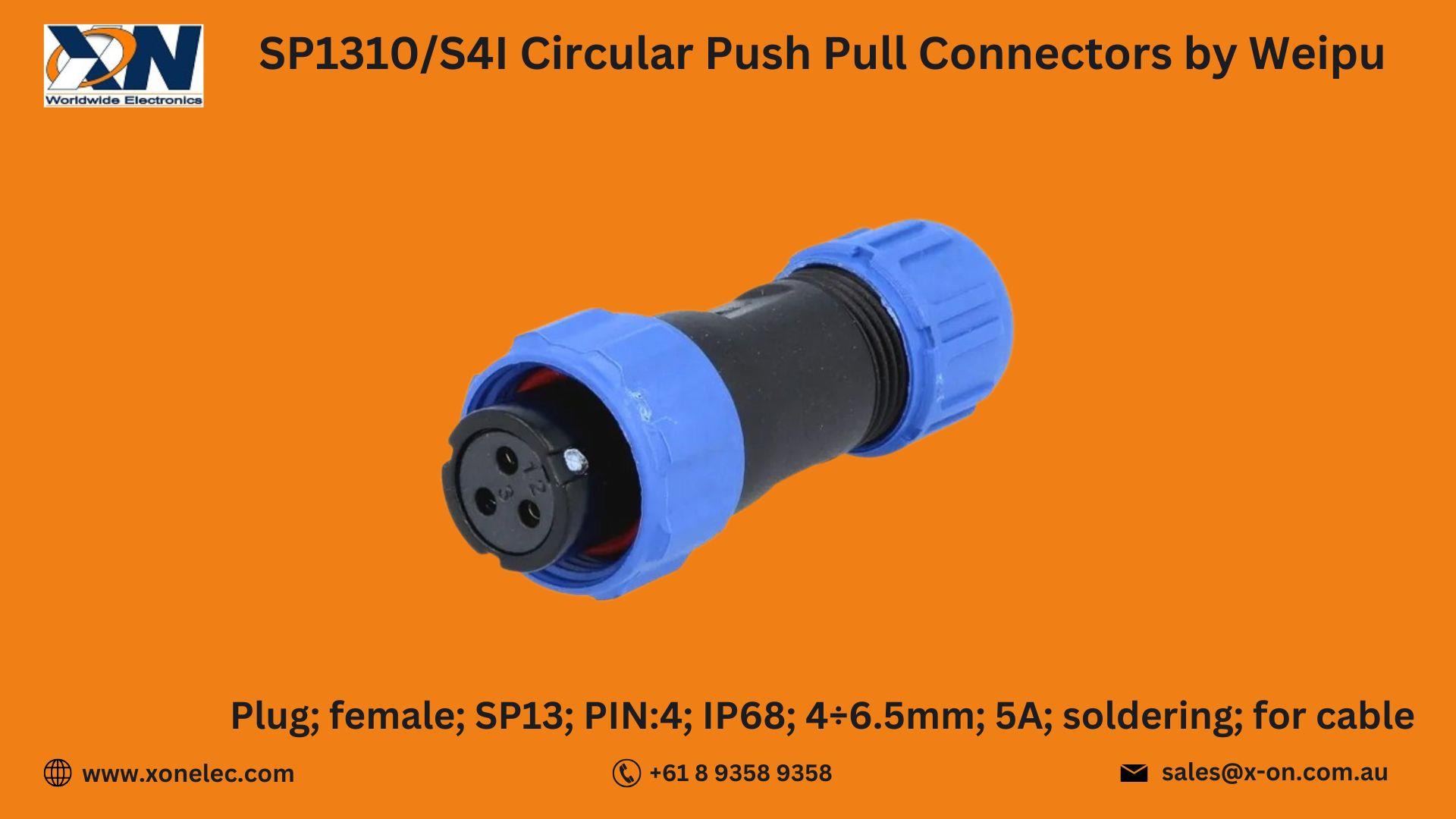SP1310/S4I Circular Push Pull Connectors by Weipu – Buy at XON image