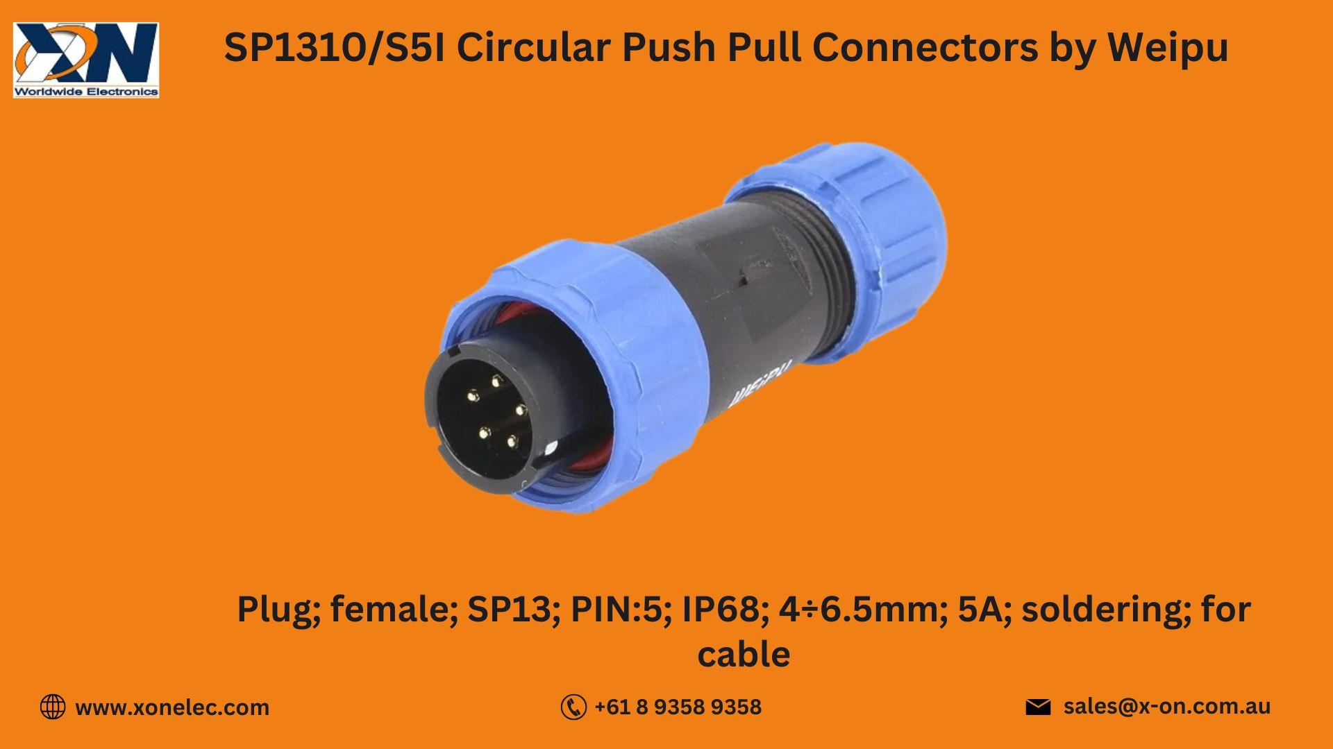 SP1310/S5I Push Pull Connector by Weipu – Buy Online at XON image