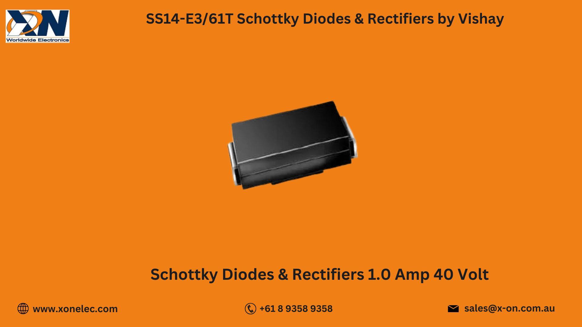 SS14-E3/61T Schottky Diodes by Vishay – Buy Online at XON image