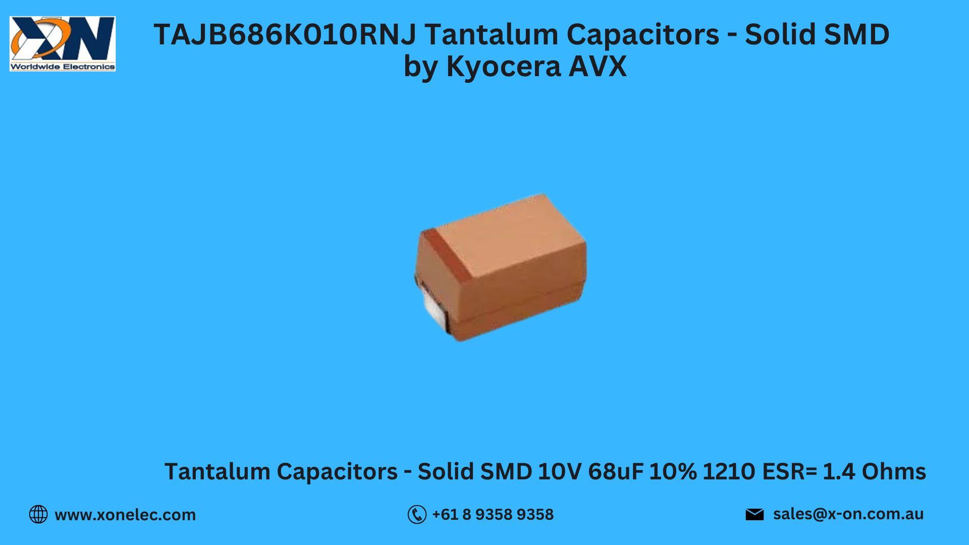 TAJB686K010RNJ Tantalum Capacitor by Kyocera AVX | Buy Online at XON image