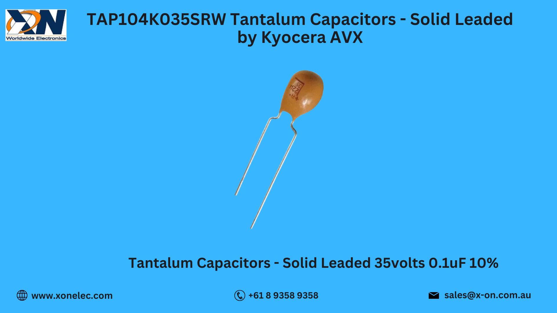 TAP104K035SRW Tantalum Capacitor by Kyocera AVX | Buy Online at XON image