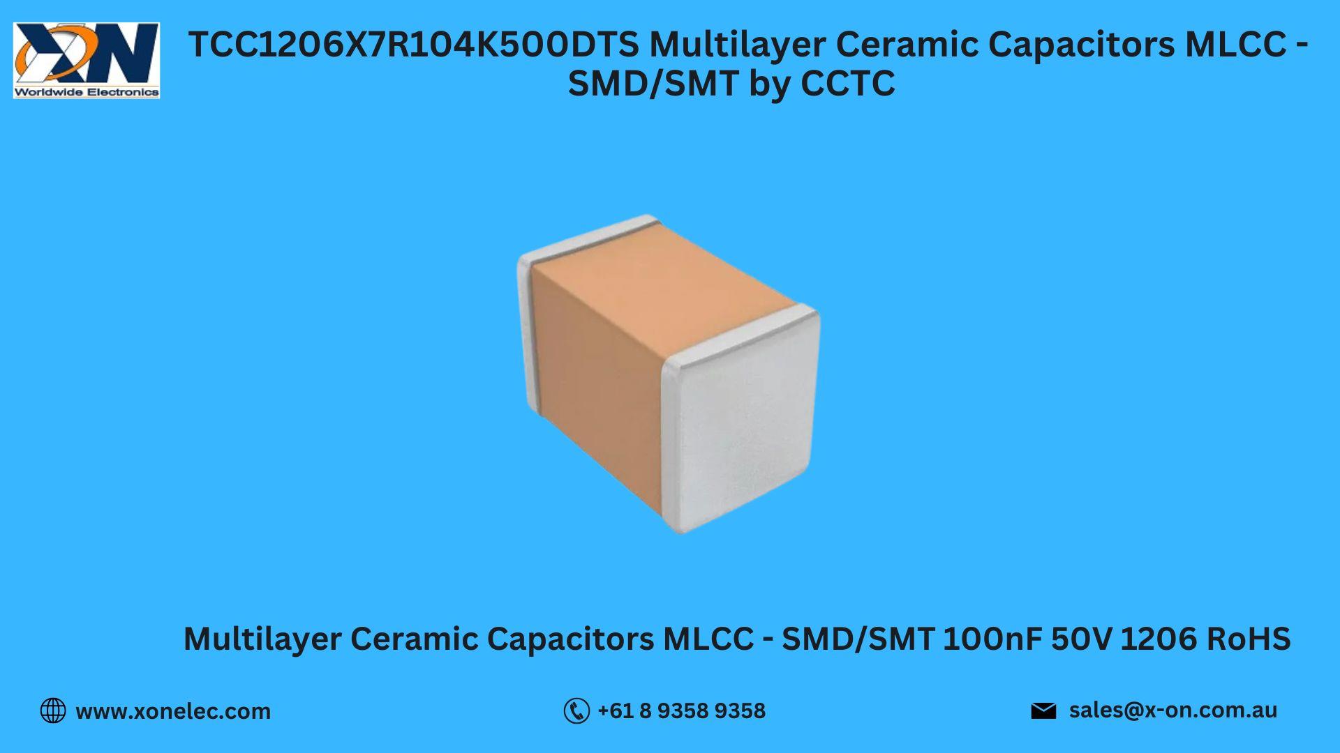 TCC1206X7R104K500DTS MLCC by CCTC – Buy Online at XON image