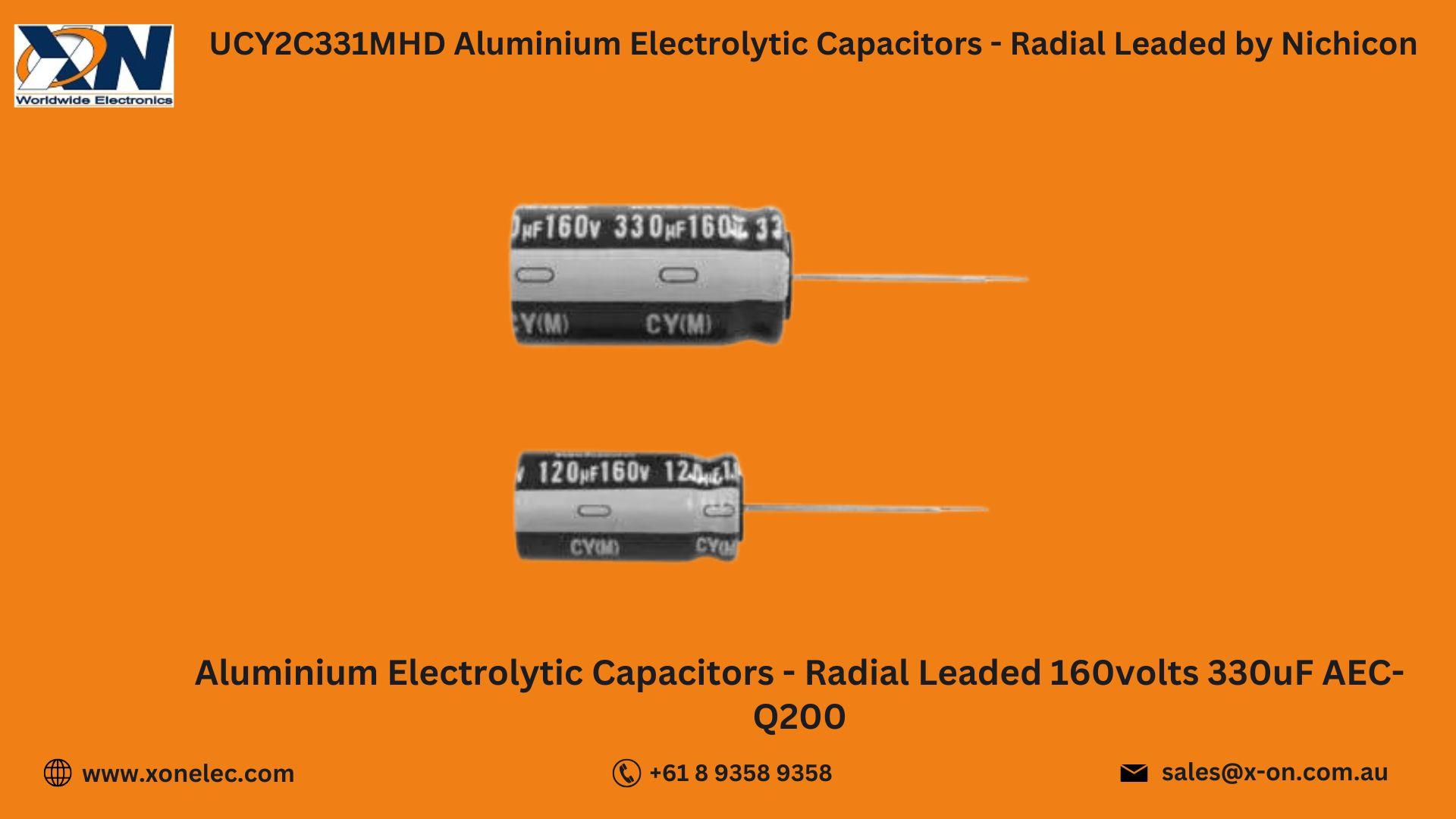 UCY2C331MHD Nichicon Capacitors – Buy Online at XON image