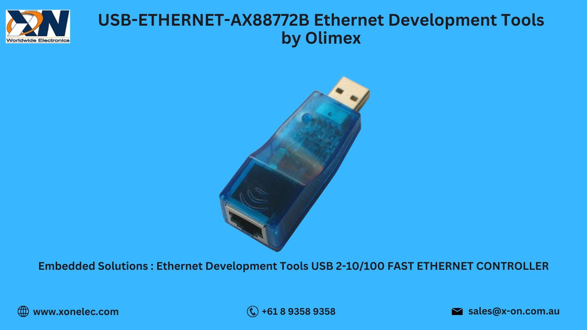 USB-ETHERNET-AX88772B Ethernet Tool by Olimex – Buy at XON image