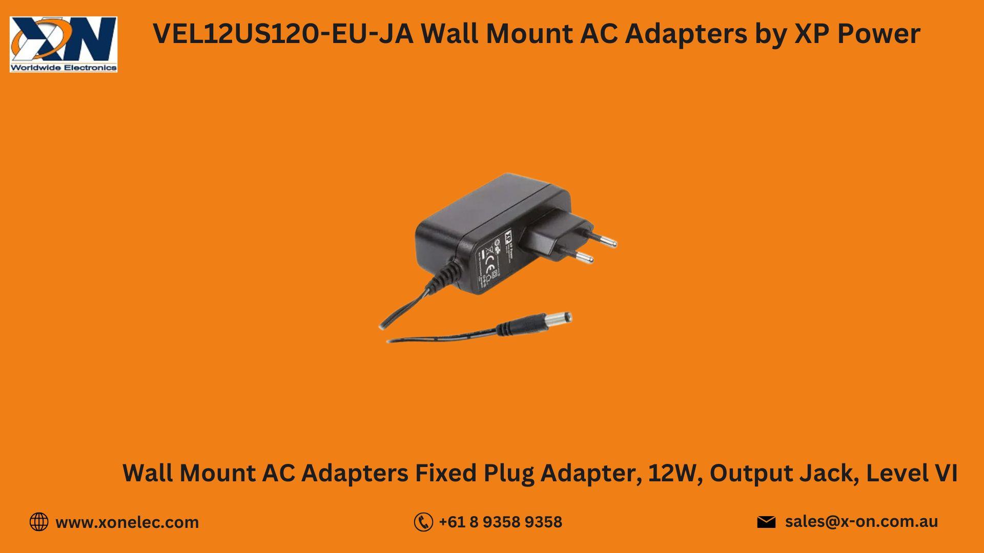VEL12US120-EU-JA AC Adapter by XP Power – Buy Online at XON image