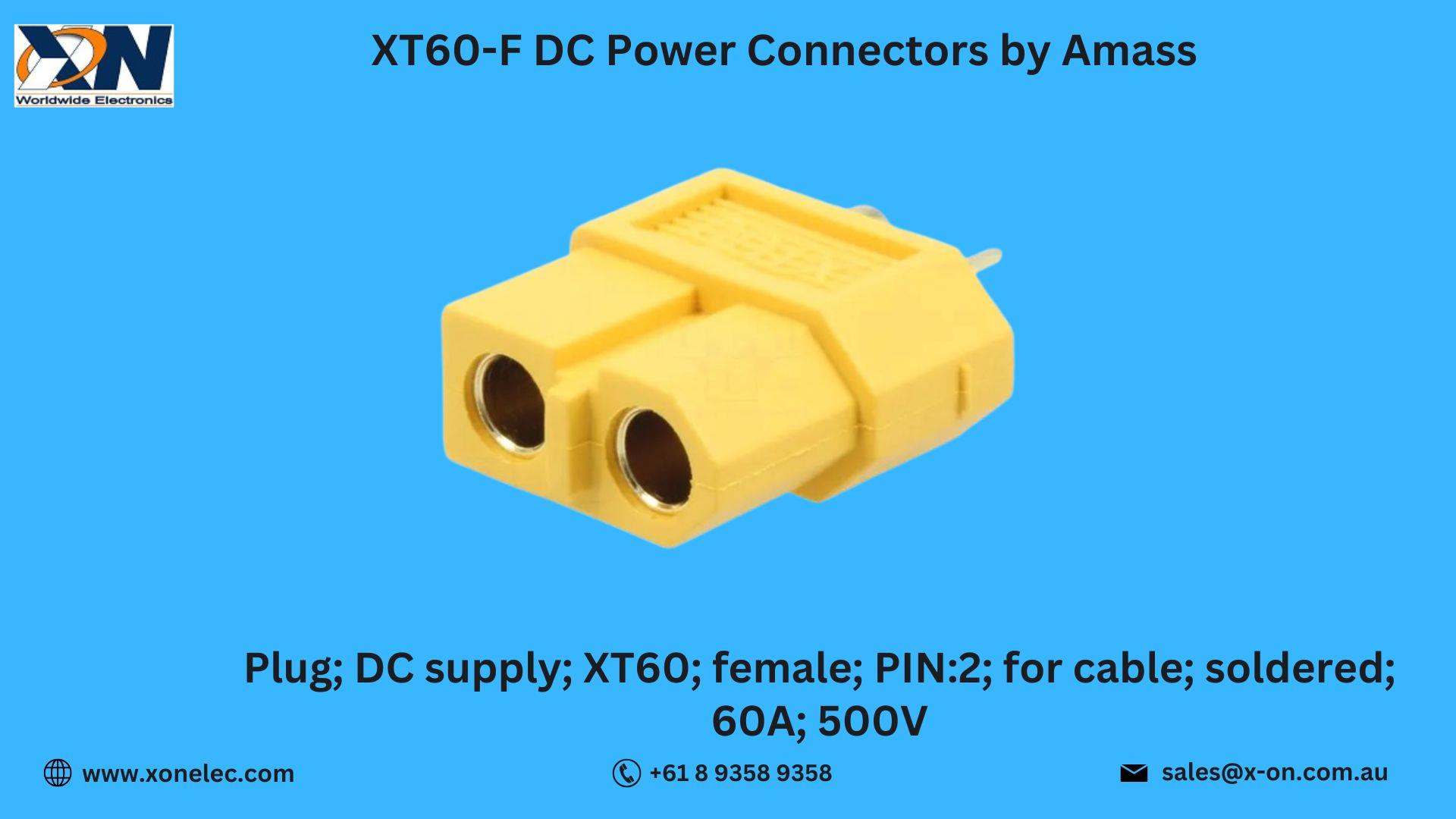 XT60-F DC Power Connector by Amass – Buy Online at XON image