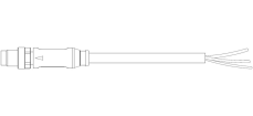 Sensor Cables/Actuator Cables 3pos PVC 1.5mM8 Agl plug pig A Pack of 10 1-2273008-1 